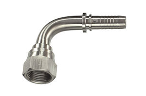 Codo 90º Tuerca Loca Inox 3/4" JIC Manguera 1/2"